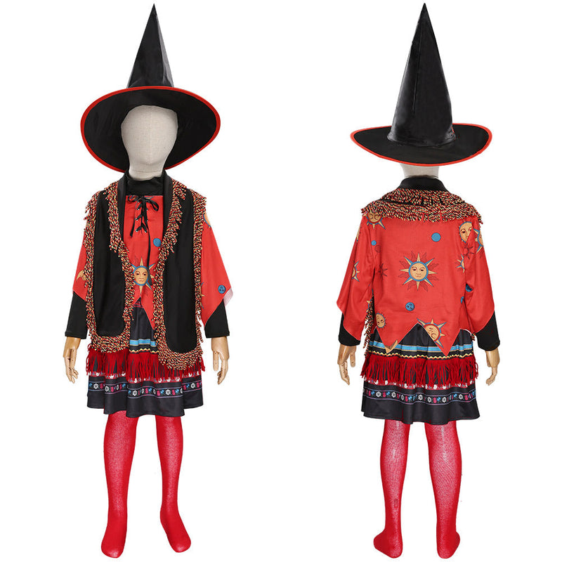 Hocus Pocus-Dani Dennison Kids Children Girls Skirt Hat Outfits Halloween Carnival Suit Cosplay Costume