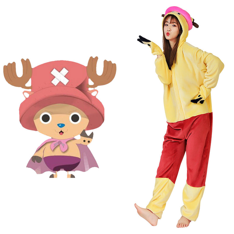 Anime One piece ·Chopper Pajama Adult Unisex Onesies Polyester Sleepwear Pyjamas Halloween Carnival Costume Cosplay Costume