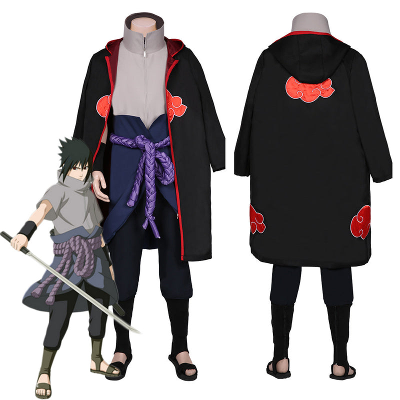 NARUTO Uchiha Sasuke Coat Pants Outfits Halloween Carnival Suit Cosplay Costume