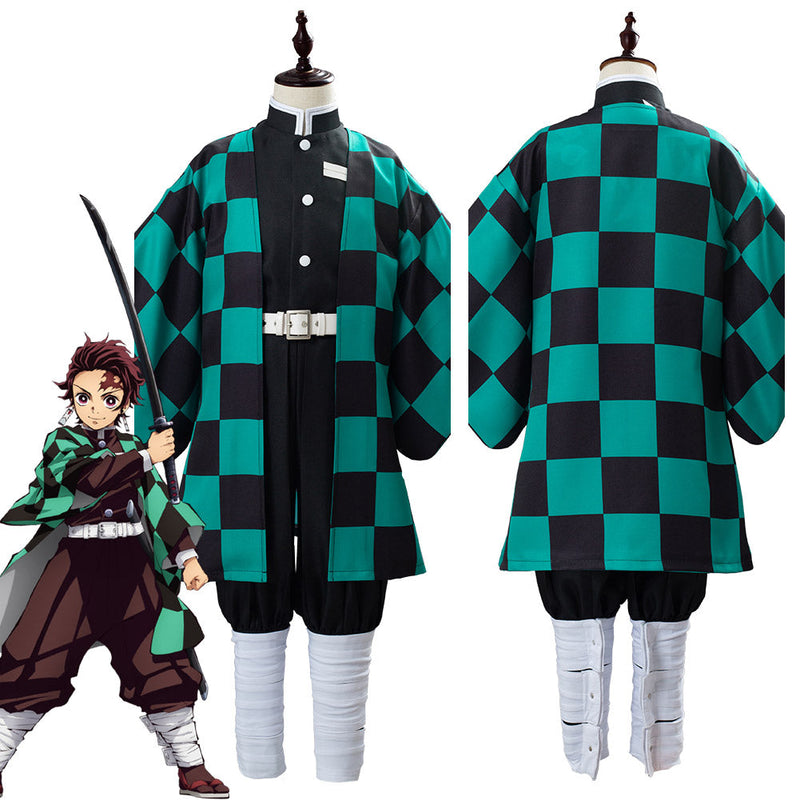 Kids Children Demon Slayer: Kimetsu no Yaiba Kamado Tanjirou Cosplay Costume