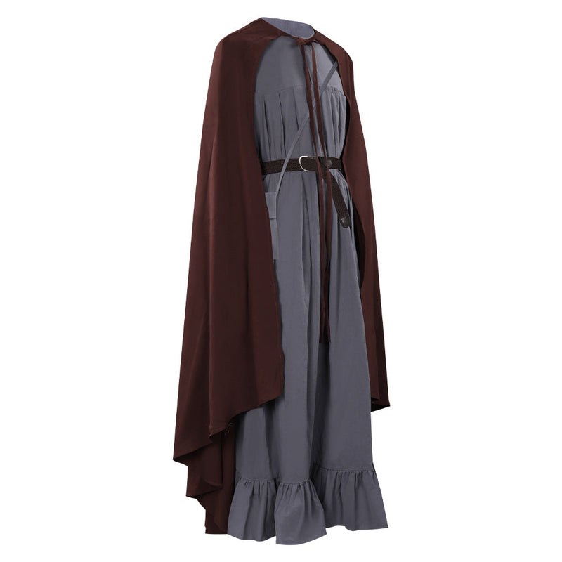 Gandalf Black Long Robe Cloak Outfits Halloween Carnival Suit Cosplay Costume