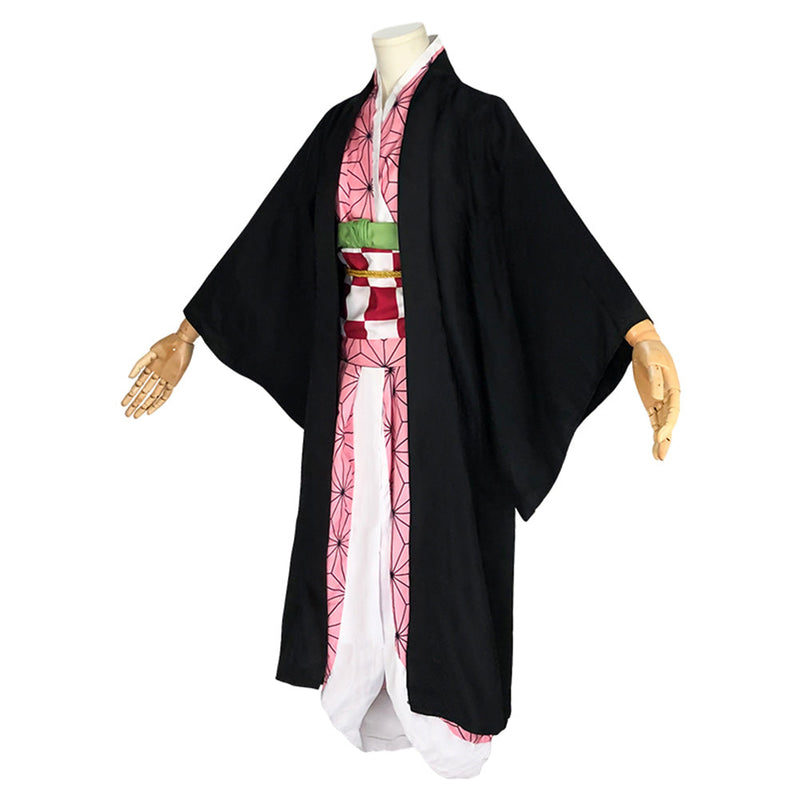 Demon Slayer Kamado Nezuko Adult Kimono Anime Cosplay Outfits Halloween Carnival Suit