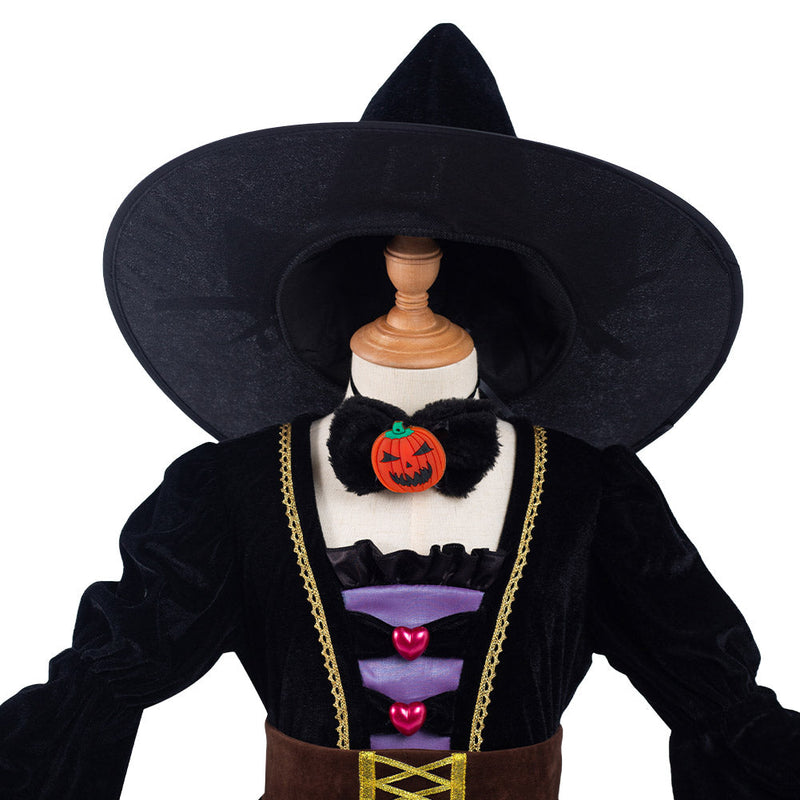 Cat Witch Kids Children Girls Dress Outfit Halloween Carnival Suit Cosplay Costume