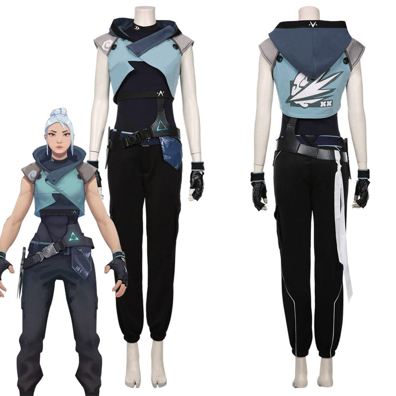 Game Valorant Jett Halloween Jumpsuit Outfit Cosplay Costume