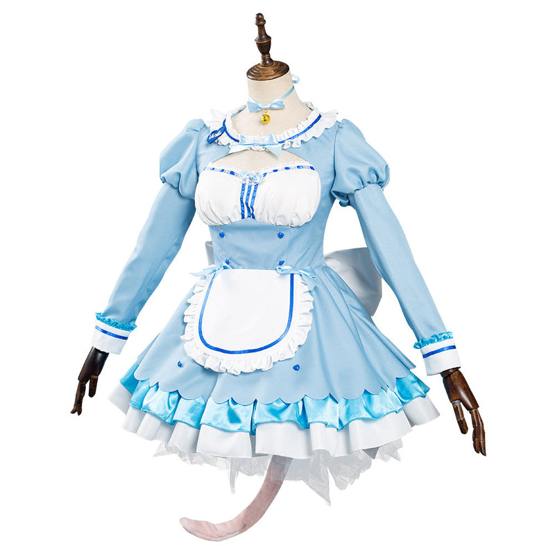 Nekopara Chocola/Vanilla Maid Dress Outfit Halloween Carnival Suit Cosplay Costume