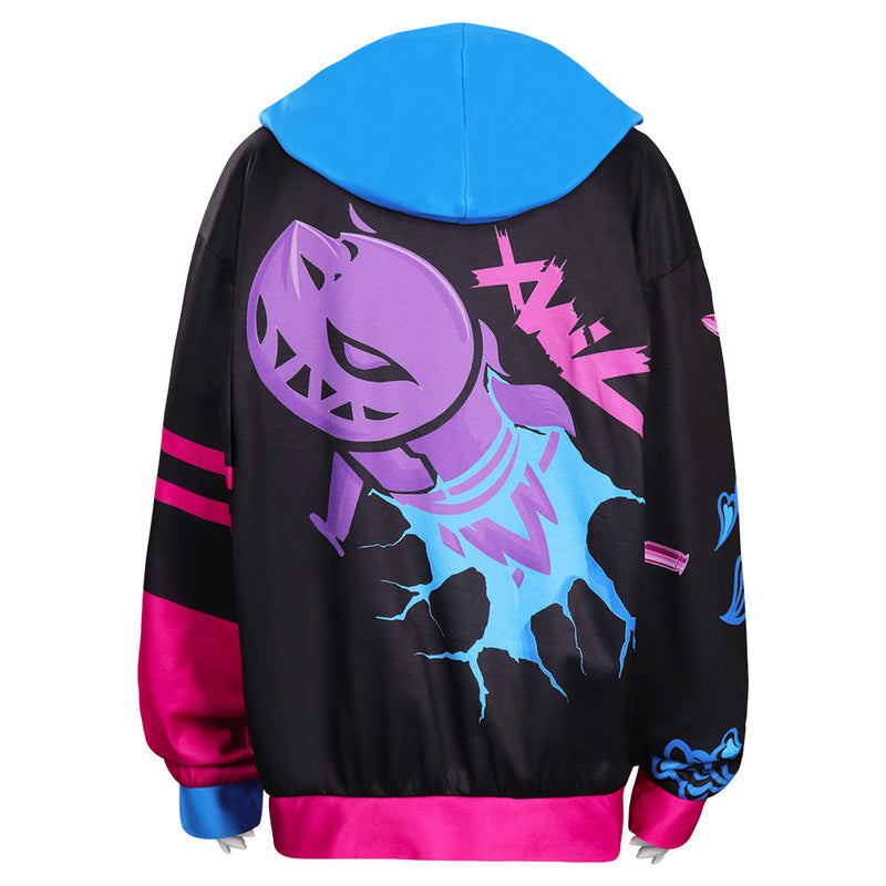 Arcane: League of Legends Jinx LOL Hoodie Hooded Sweatshirt Cosplay Costume