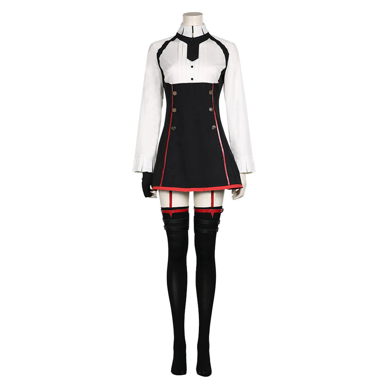 Demon King Academy-Sasha Necron Women Dress Outfit Halloween Carnival Suit Cosplay Costume