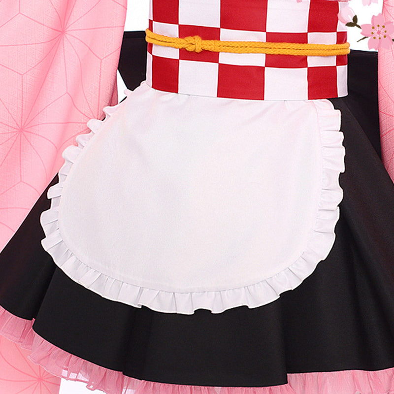 Demon Slayer Kamado Nezuko Maid Outfit Cosplay Costume