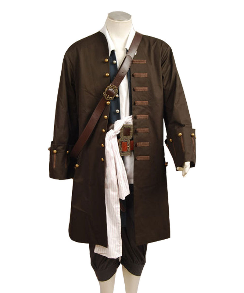 Pirates Of The Caribbean Jack Sparrow Costume Set Cosplay Costume