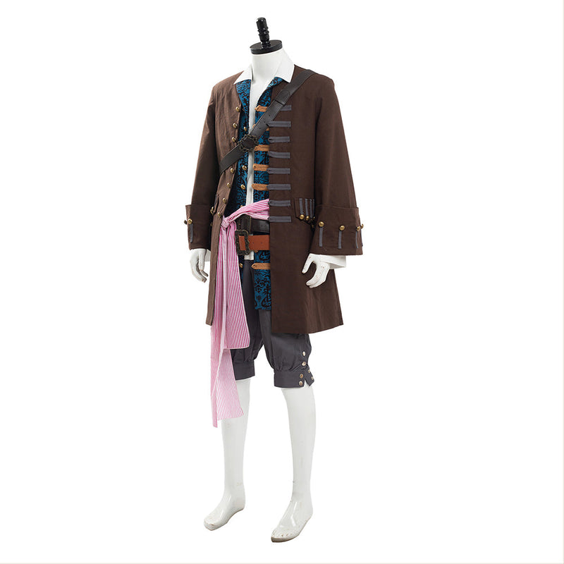 Pirates of the Caribbean 5: Jack Sparrow Costume Set Cosplay Costume