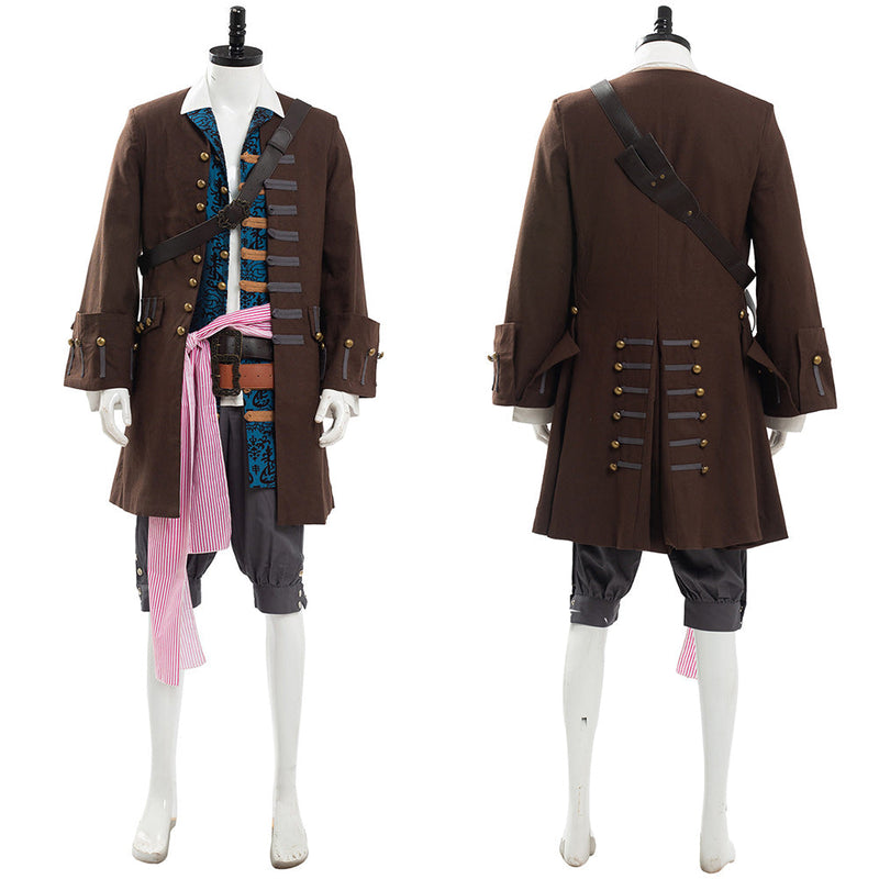 Pirates of the Caribbean 5: Jack Sparrow Costume Set Cosplay Costume