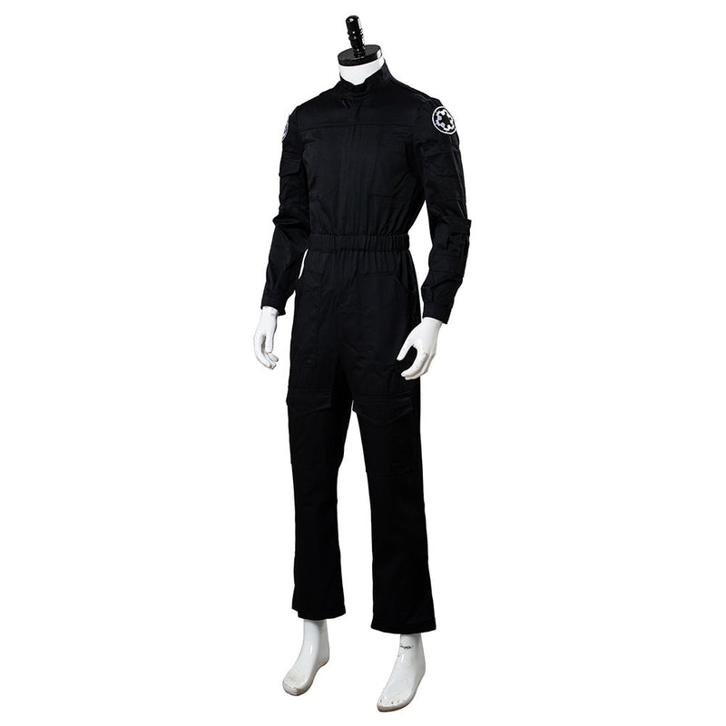 Star Wars Imperial Tie Fighter Pilot Black flightsuit uniform jumpsuit Cosplay Costume