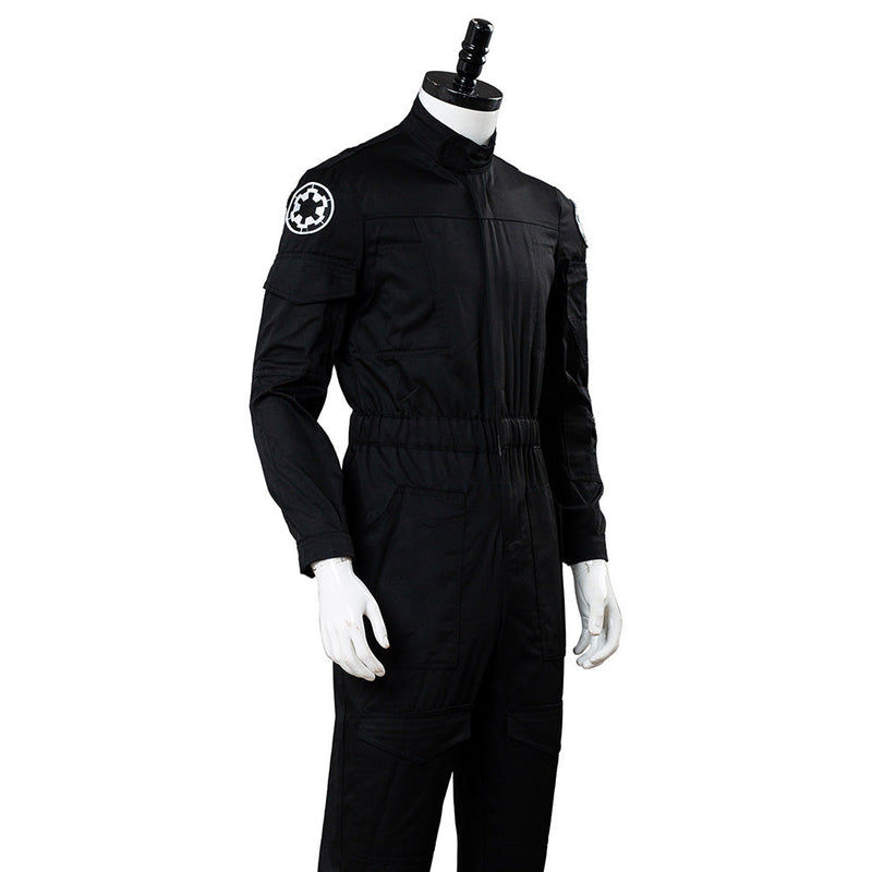 Star Wars Imperial Tie Fighter Pilot Black flightsuit uniform jumpsuit Cosplay Costume