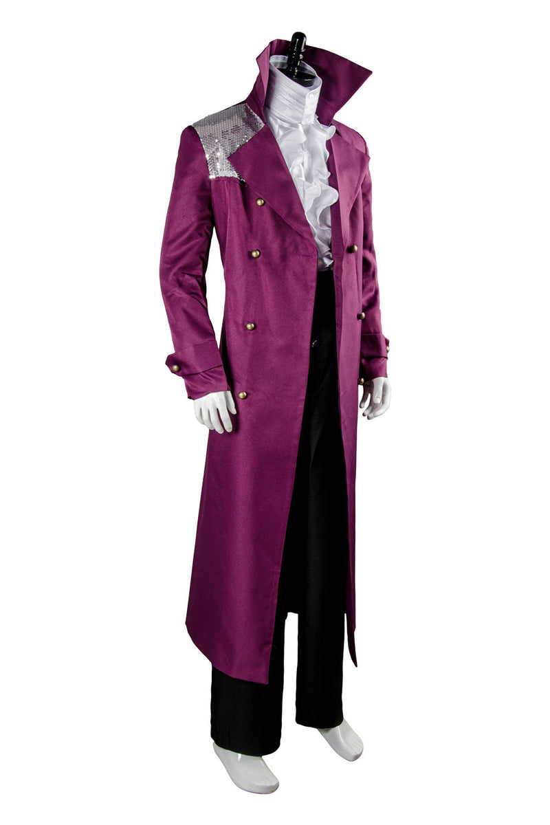 Prince Rogers Nelson in Purple Rain Coat Outfits Halloween Cosplay Costume