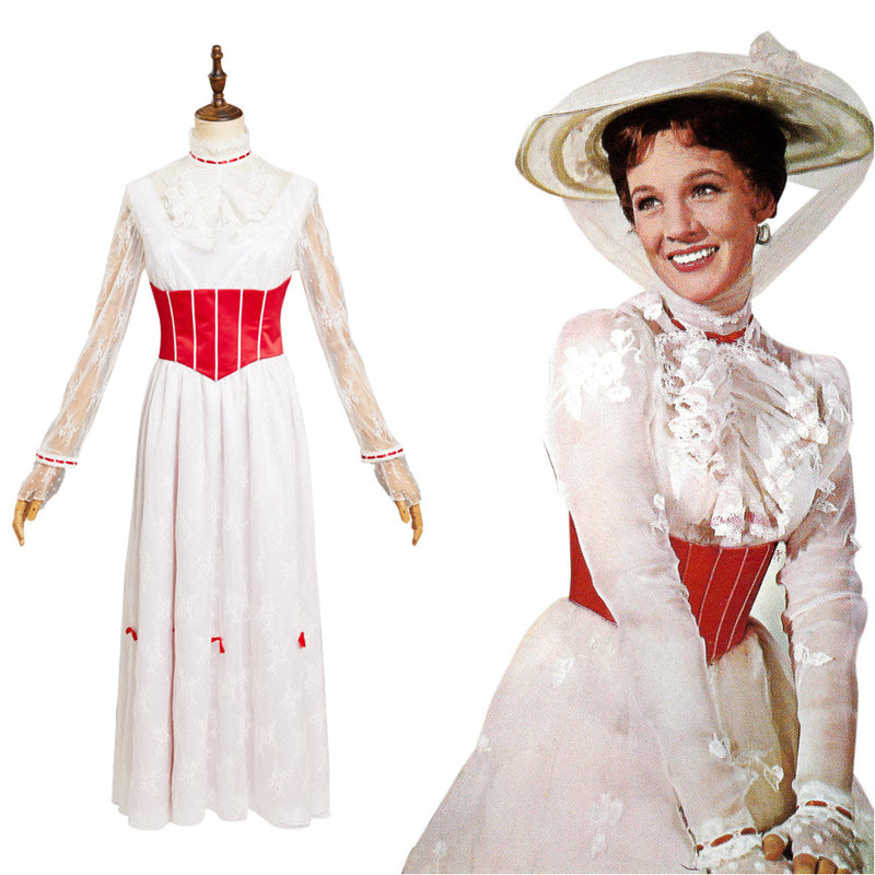 Mary Poppins 1964 Mary Poppins Cosplay Costume Dress Outfits Halloween Carnival Suit