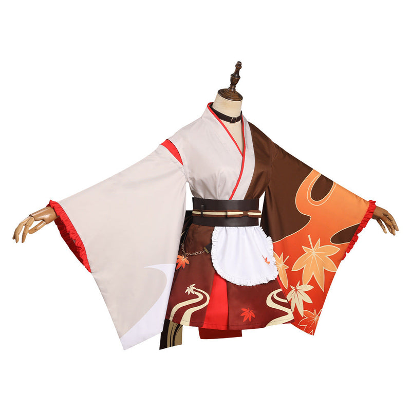 Genshin Impact Kaedehara Kazuha Original Design Cosplay Costume Kimono Maid Outfits Halloween Carnival Suit