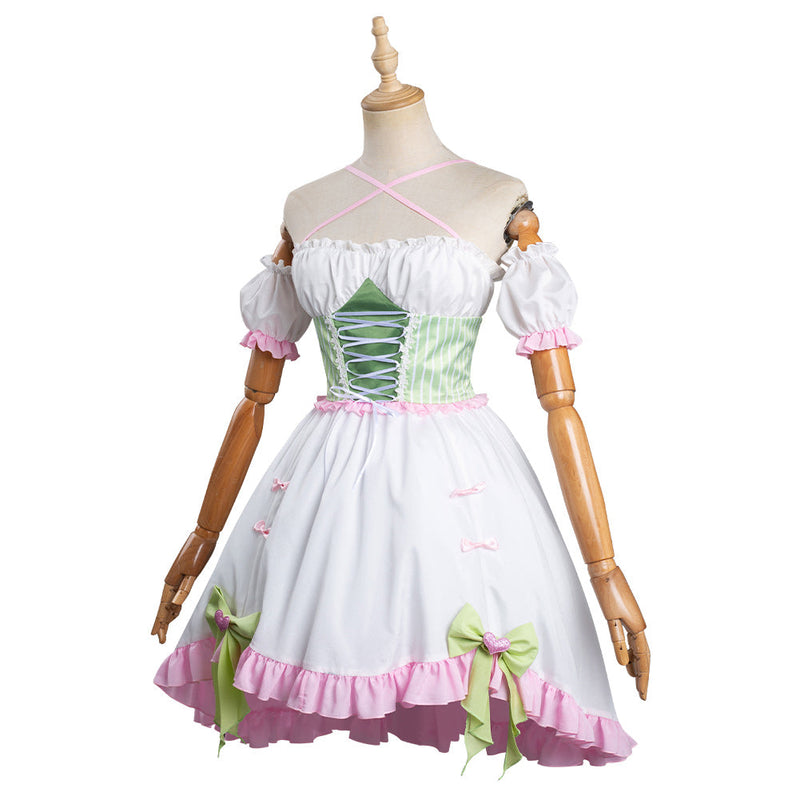 Demon Slayer: Kimetsu No Yaiba Mitsuri Kanroji Lolita Original Design Halloween Cosplay Costume