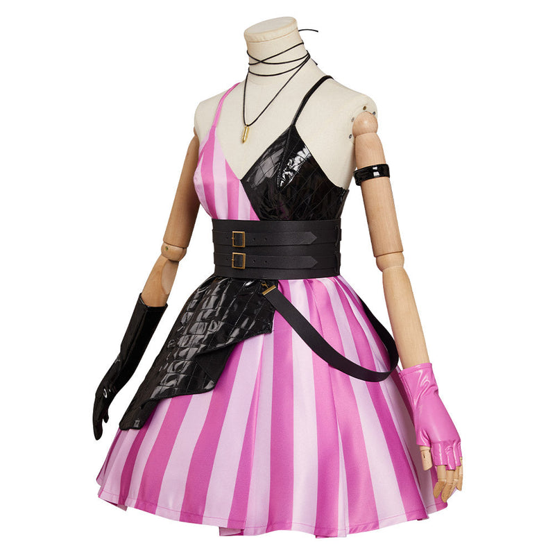 LoL Jinx Original Design Cosplay Costume Goth Lolita Dress Outfits