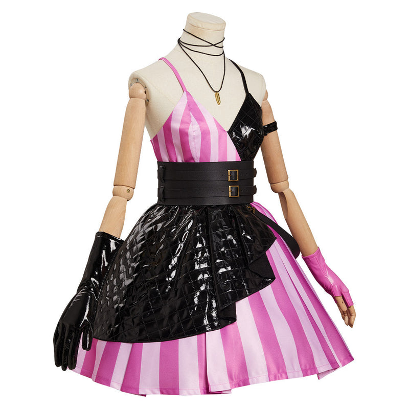 LoL Jinx Original Design Cosplay Costume Goth Lolita Dress Outfits