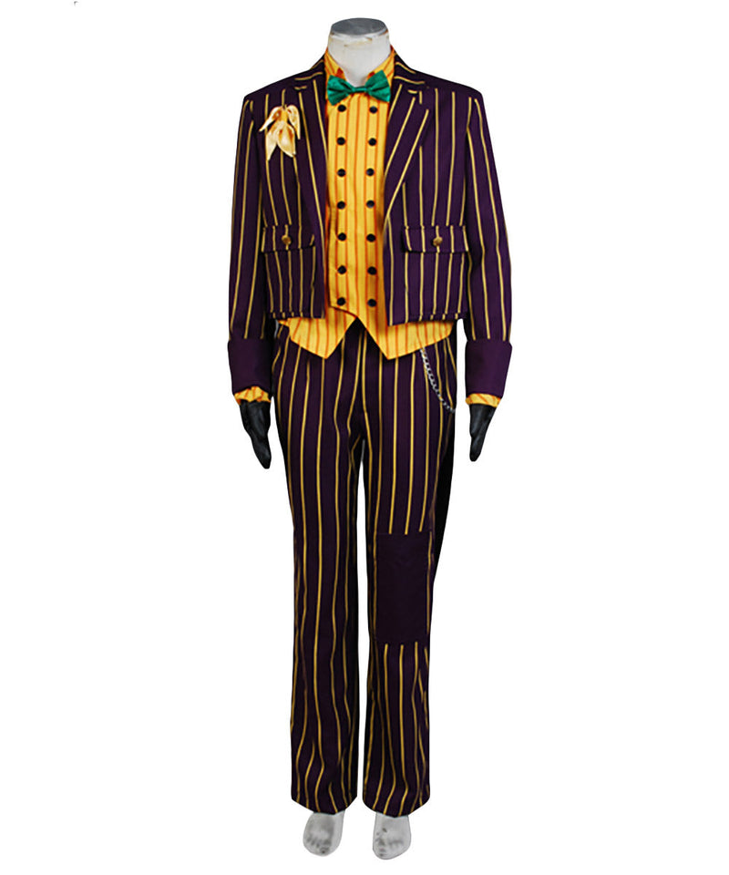 Batman Arkham Asylum Joker Coat Suit Cosplay Costume