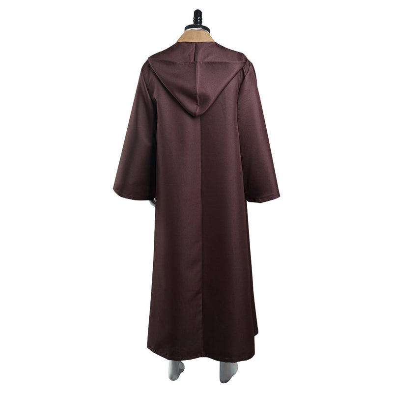 Adult Outfit for Jedi Costume Tunic Hooded Robe Anakin Skywalker Uniform Brown Version