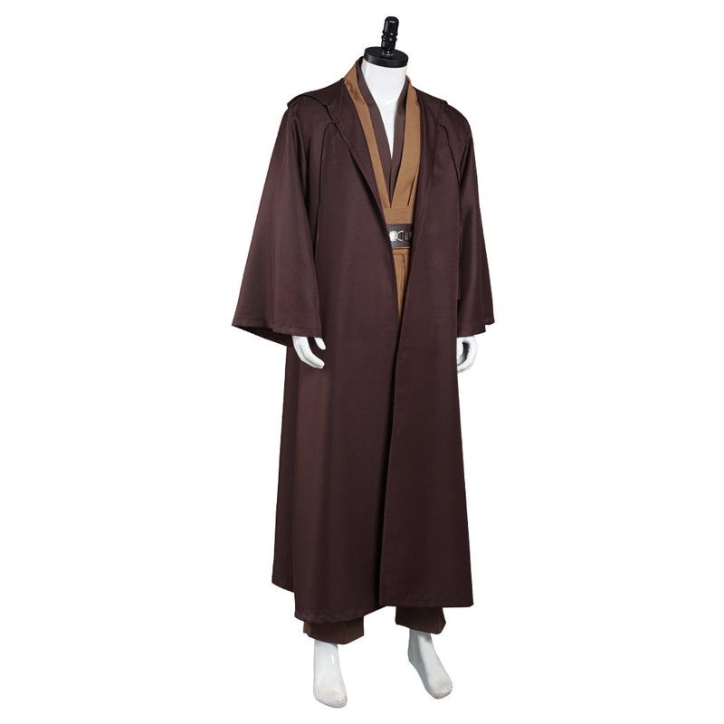 Adult Outfit for Jedi Costume Tunic Hooded Robe Anakin Skywalker Uniform Brown Version