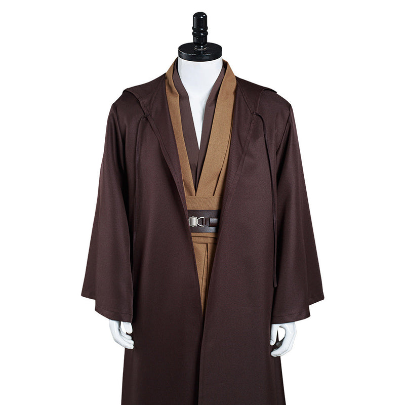 Adult Outfit for Jedi Costume Tunic Hooded Robe Anakin Skywalker Uniform Brown Version