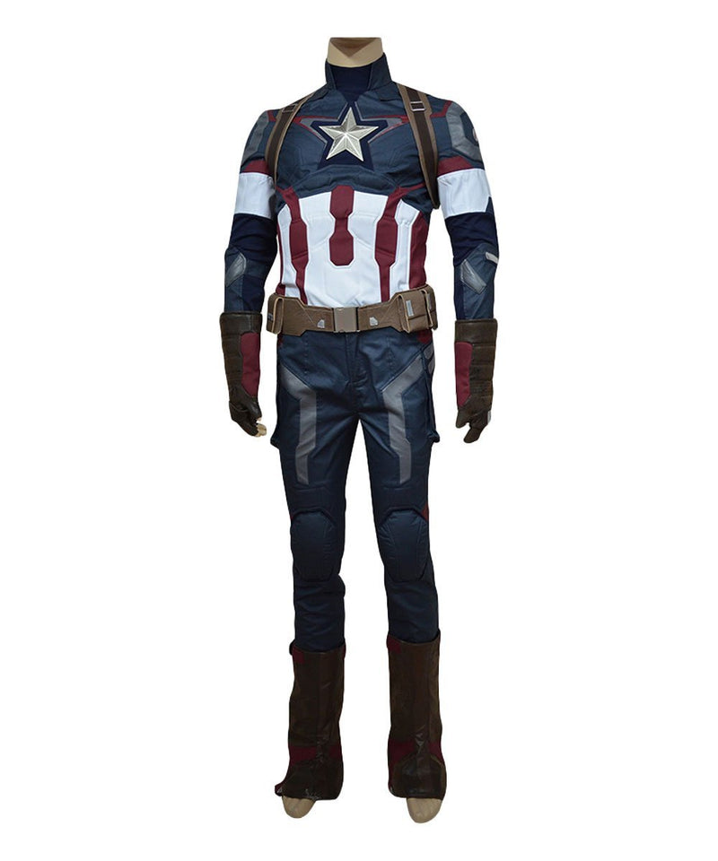 Avengers: Age of Ultron Captain America Steve Rogers Uniform Outfit Cosplay Costume