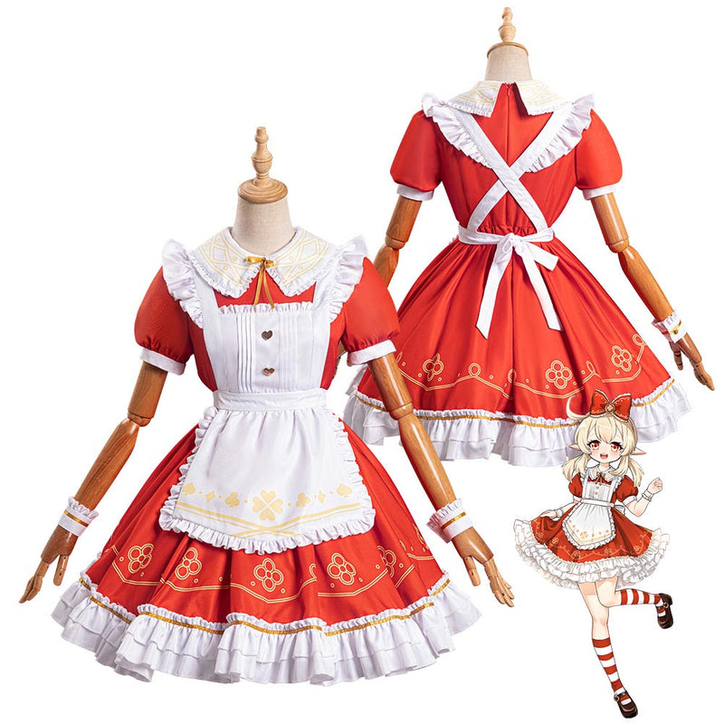 Genshin Impact KLEE Alice in Wonderland Alice Cosplay Costume Original Design Dress Outfits Halloween Carnival Suit