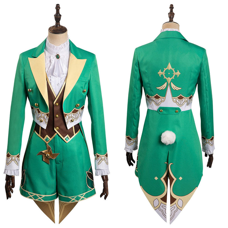 Genshin Impact Venti Alice in Wonderland Mr Bunny Cosplay Costume Halloween Outfits Carnival Suit