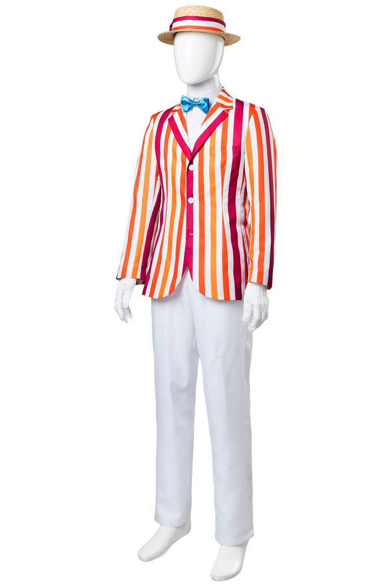 Mary Poppins 1964 Film Bert Dick Van Dyke Suit Cosplay Costume