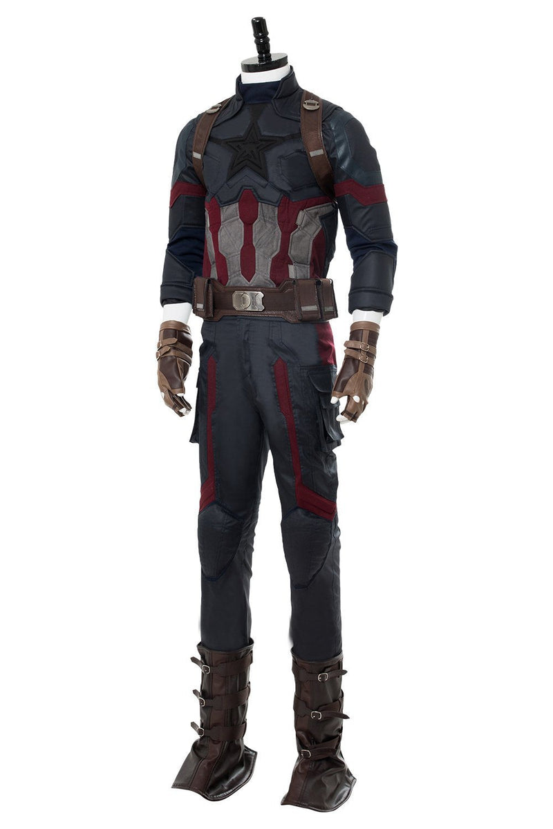 Avengers 3 : Infinity War Captain America Steven Rogers Outfit Uniform Suit Cosplay Costume NEW