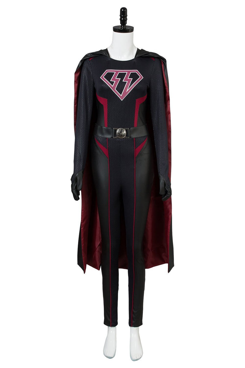 Supergirl Overgirl Kara Zor-El Danvers Outfit Cosplay Costume Jumpsuit +Cape