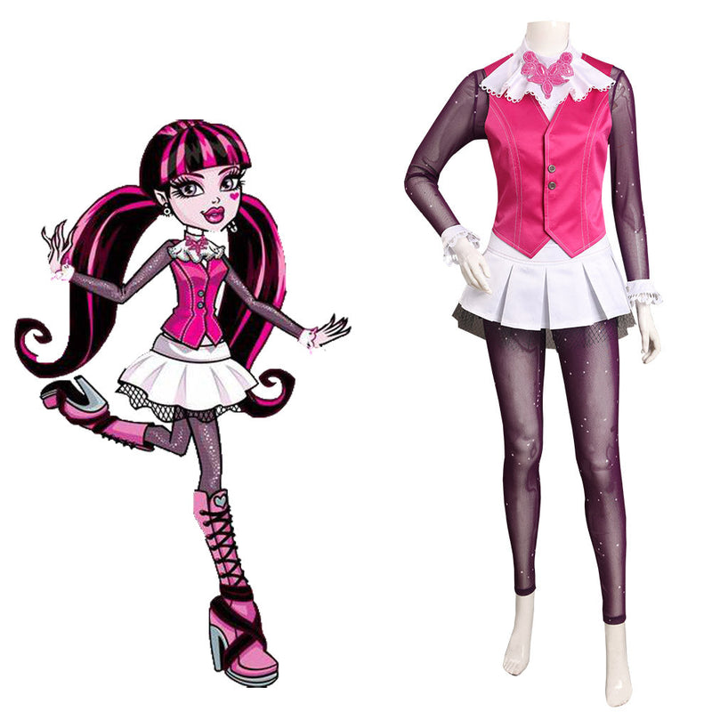 Monster High Draculaura Cosplay Costume Outfits Halloween Carnival Suit