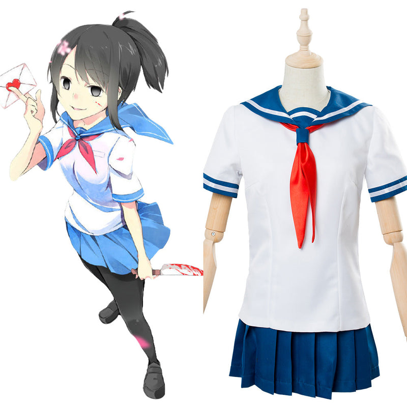 Yandere Simulator Ayano Aishi Yandere-chan School Uniform Cosplay Costume