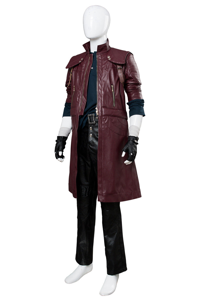 Devil May Cry V DMC5 Dante Aged Outfit Leather Cosplay Costume