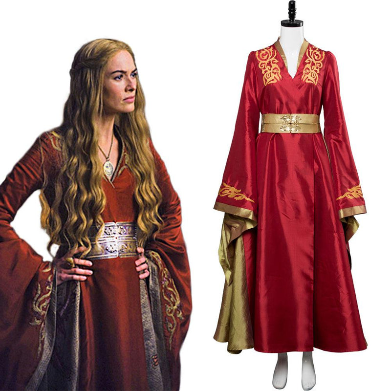 Game of thrones Cersei Lannister Red Luxury Dress Cosplay Costume