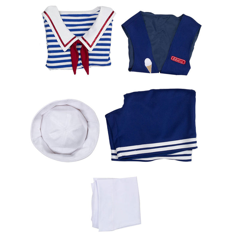 Stranger Things 3 Scoops Ahoy Steve Harrington Robin Cosplay Costume Adult and Child