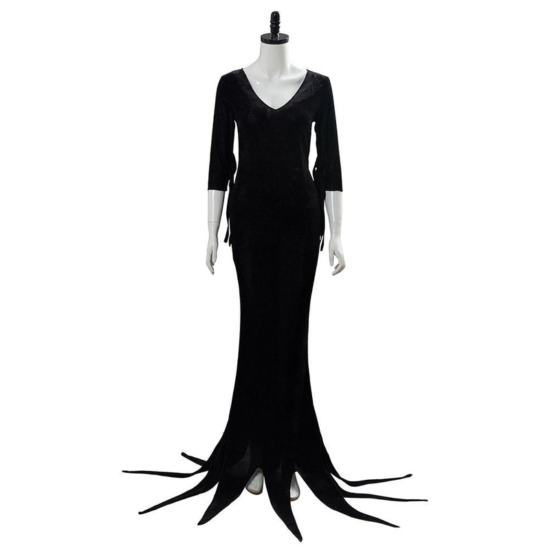 The Addams Family Morticia Addams Dress Outfit Cosplay Costume