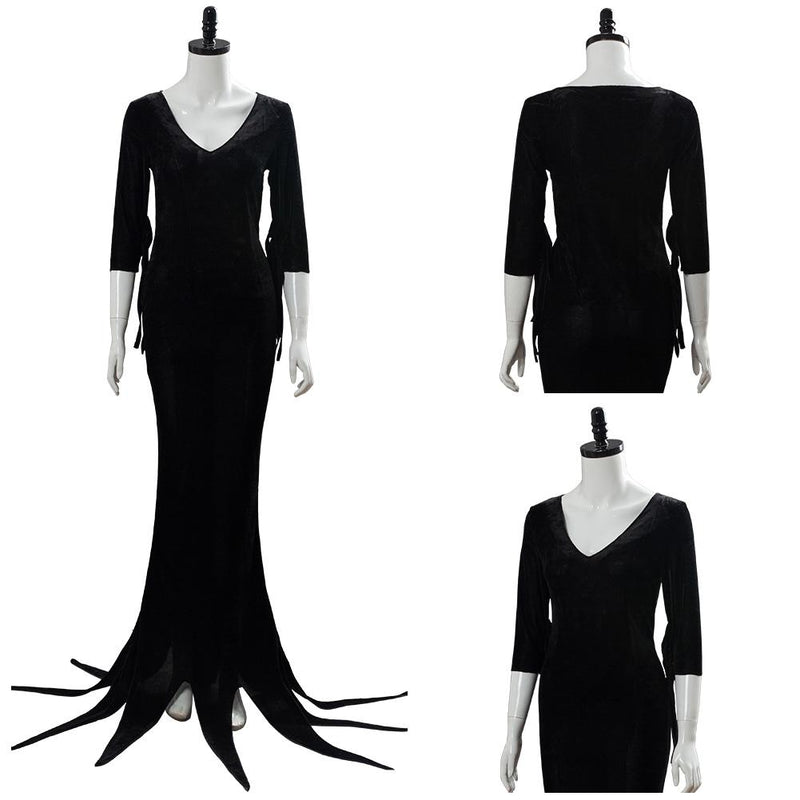 The Addams Family Morticia Addams Dress Outfit Cosplay Costume