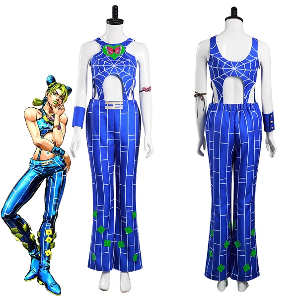 JoJo‘s Bizarre Adventure: Stone Ocean Jolyne Cujoh Pants Vest Outfits Halloween Carnival Suit Cosplay Costume