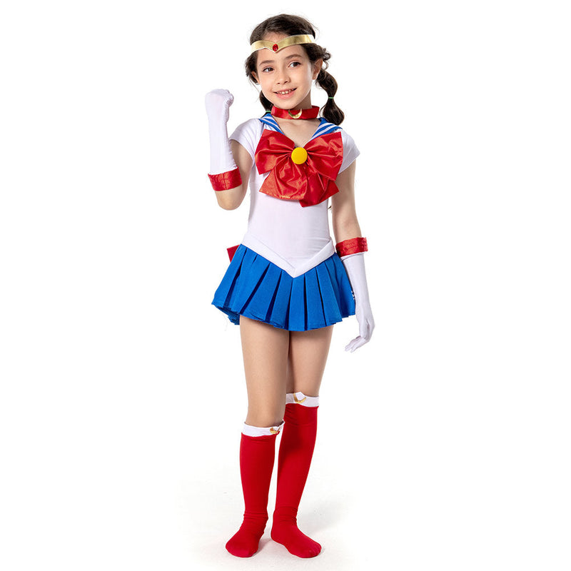 Sailor Moon Sailor Moon/Tsukino Usagi Kids Children Girls Dress Outfits Cosplay Costume