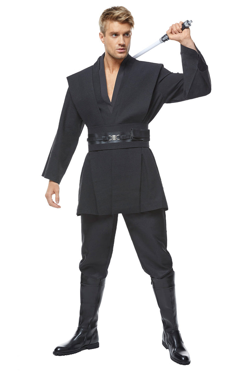 Star Wars Obi Wan Kenobi Jedi Black Version No Cloak Cosplay Costume