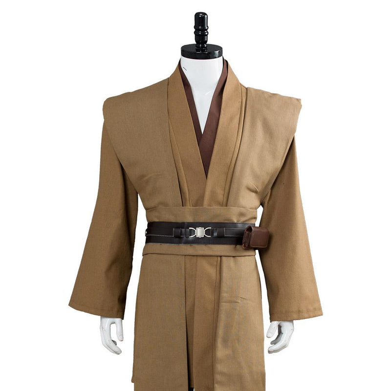 Star Wars Obi Wan Kenobi Jedi Cosplay Costume Brown Version No Cloak