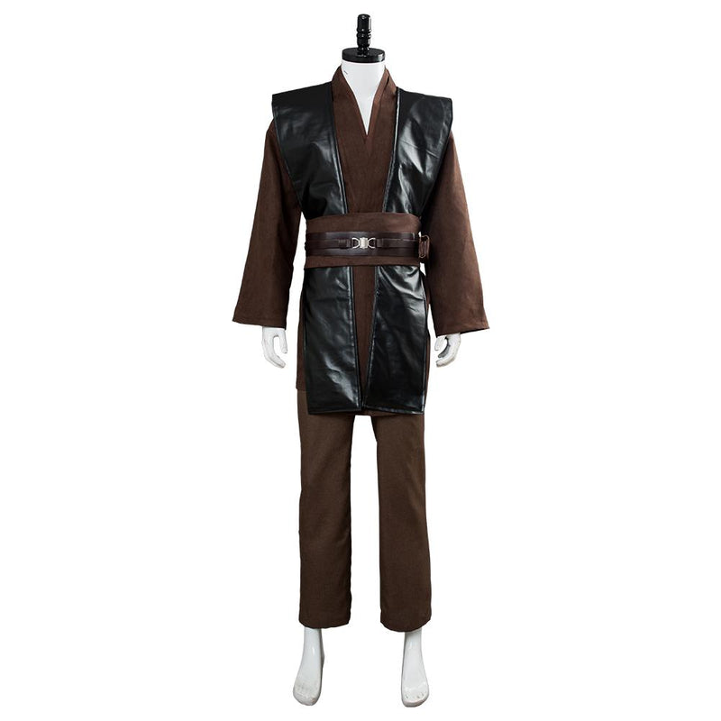 Star Wars Mens Jedi Anakin Skywalker Cosplay Costume Knight Tunic Uniform Brown Vision