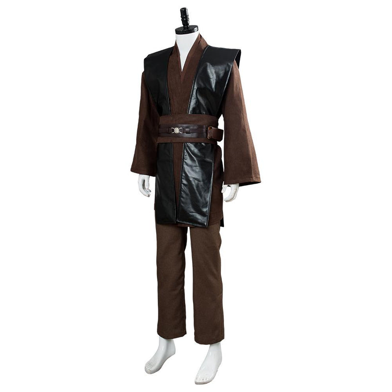 Star Wars Mens Jedi Anakin Skywalker Cosplay Costume Knight Tunic Uniform Brown Vision