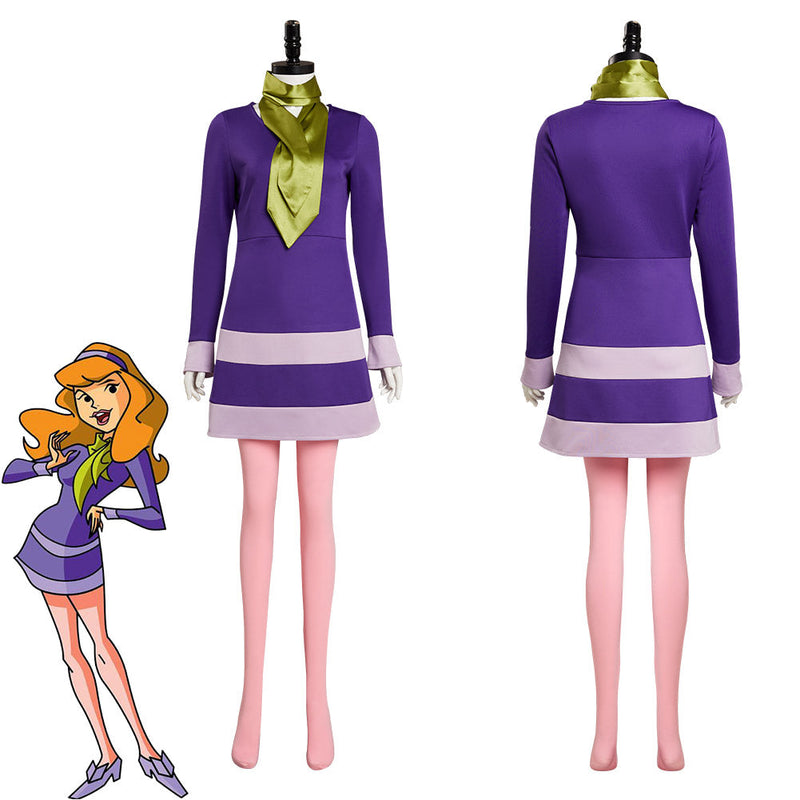 Scooby Doo! Where Are You? Daphne Blake Cosplay Costume Dress Outfits