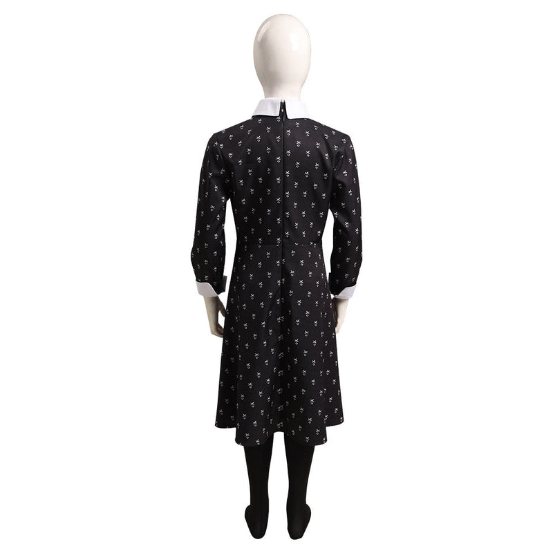 Kids Children  Wednesday Addams Cosplay Costume Dress Outfits Halloween Carnival Suit