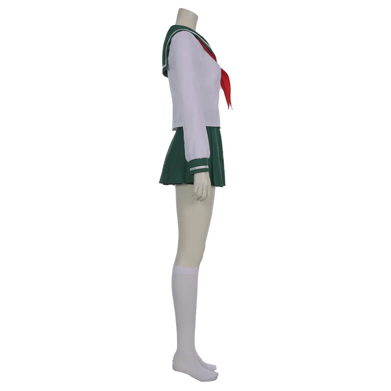 Inuyasha Kagome Higurashi Women Girls Uniform Comic Con Cosplay Costume