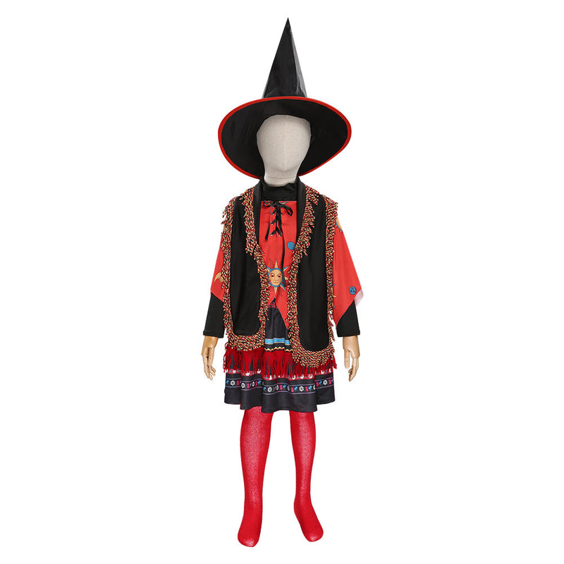 Hocus Pocus-Dani Dennison Kids Children Girls Skirt Hat Outfits Halloween Carnival Suit Cosplay Costume